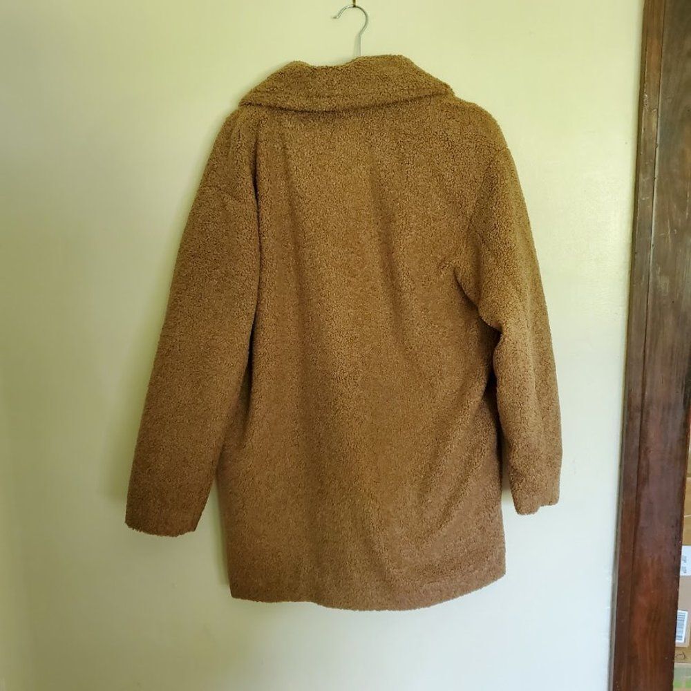Daily Ritual‎ Oversized Teddy Brown Coat - Picture 8 of 8